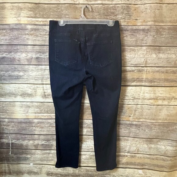 NYDJ Alina Skinny Ankle Pull-On Jeans 4 Dark High Waist Stretch - Picture 4 of 7